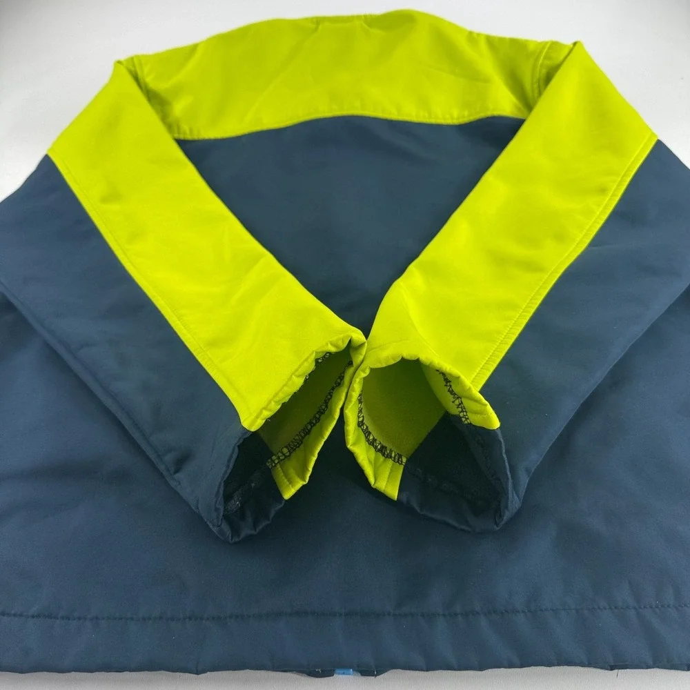 Nike Soft Shell Coat Jacket YOUTH Navy Blue Green Full Zip Lined SIZE XL